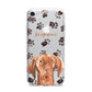 Personalised Hungarian Vizsla iPhone 7 Bumper Case on Silver iPhone