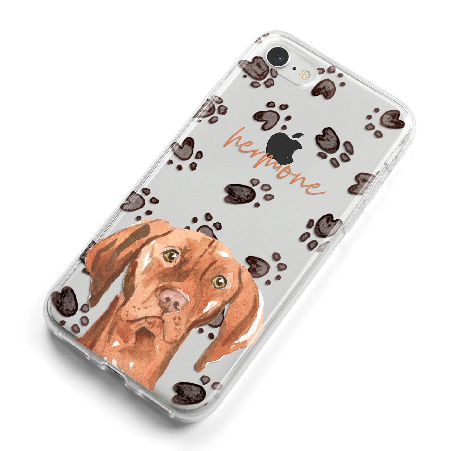 Personalised Hungarian Vizsla iPhone 8 Bumper Case on Silver iPhone Alternative Image