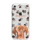 Personalised Hungarian Vizsla iPhone 8 Bumper Case on Silver iPhone