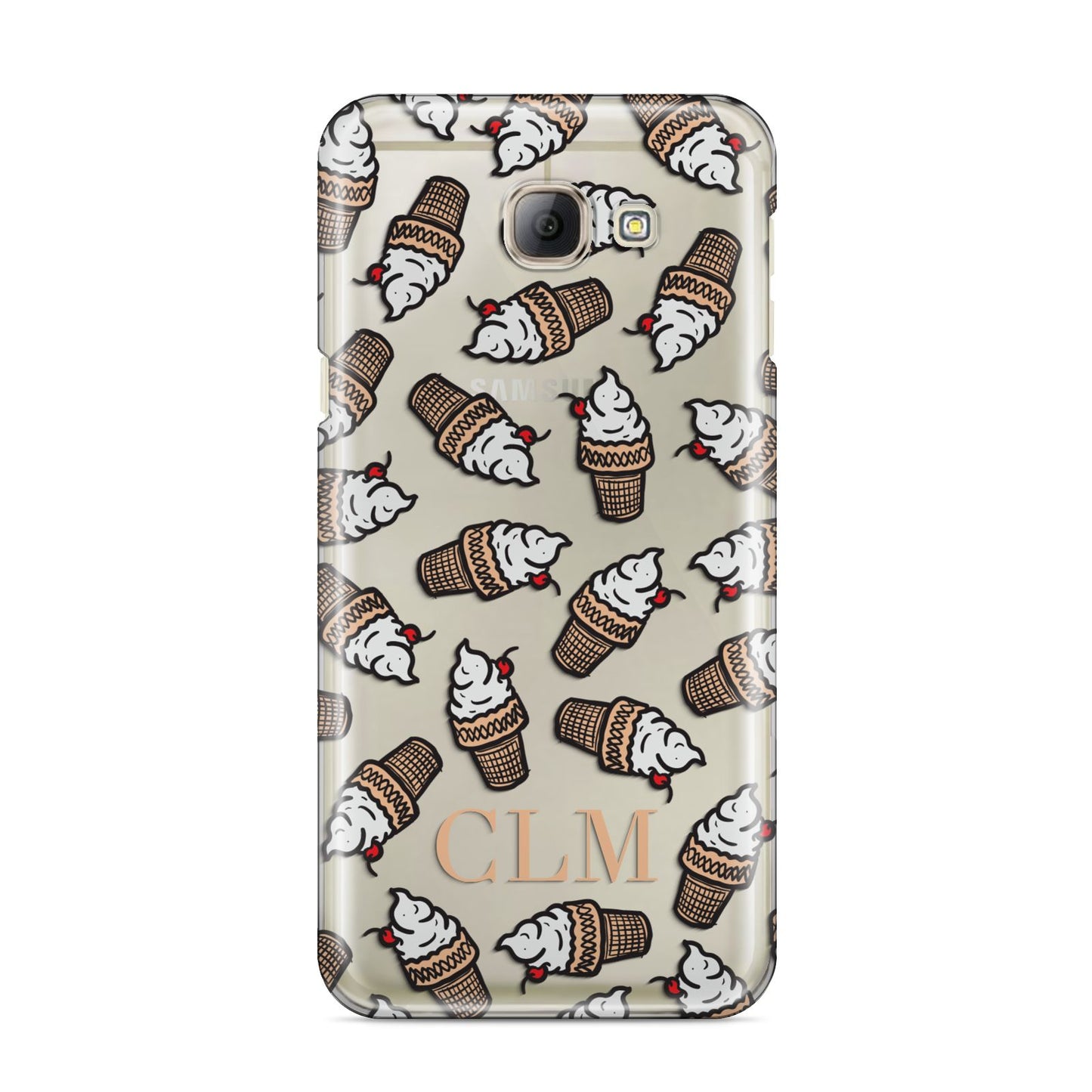 Personalised Ice Cream Initials Samsung Galaxy A8 2016 Case