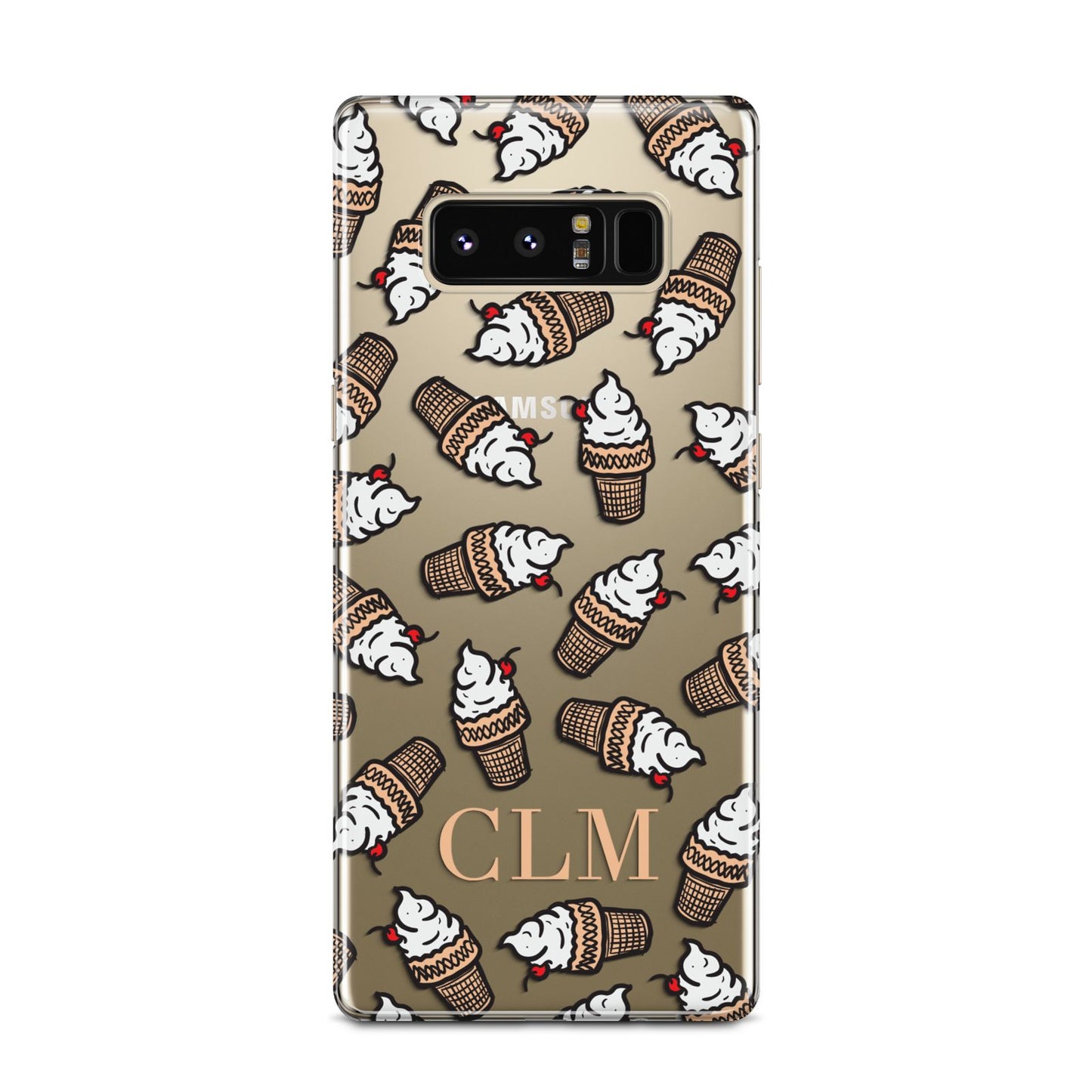 Personalised Ice Cream Initials Samsung Galaxy Note 8 Case