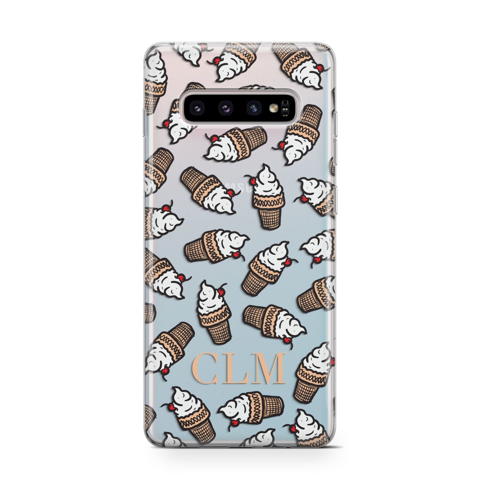 Personalised Ice Cream Initials Samsung Galaxy S10 Case