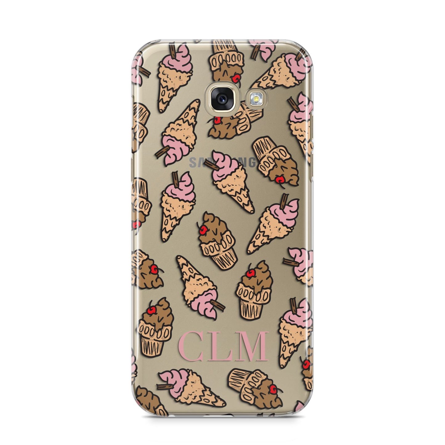 Personalised Ice Creams Initials Samsung Galaxy A5 2017 Case on gold phone
