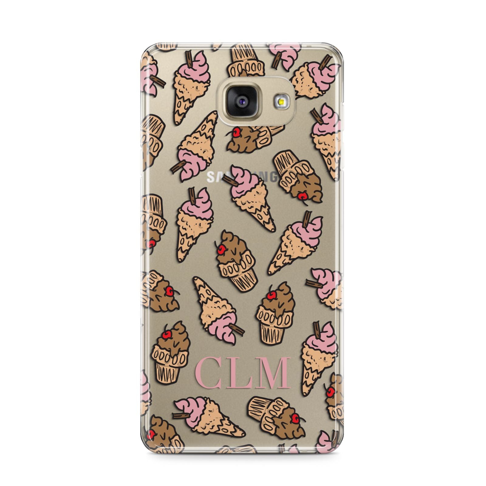 Personalised Ice Creams Initials Samsung Galaxy A9 2016 Case on gold phone