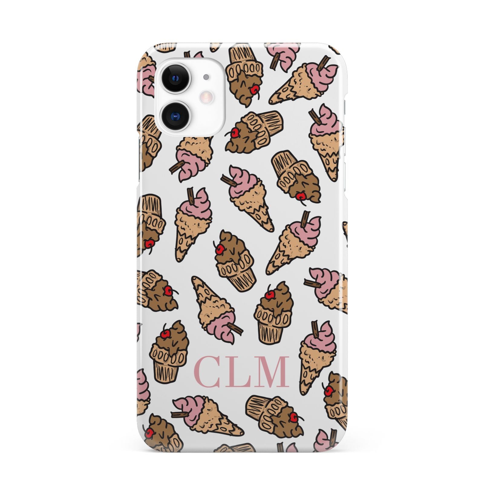 Personalised Ice Creams Initials iPhone 11 3D Snap Case