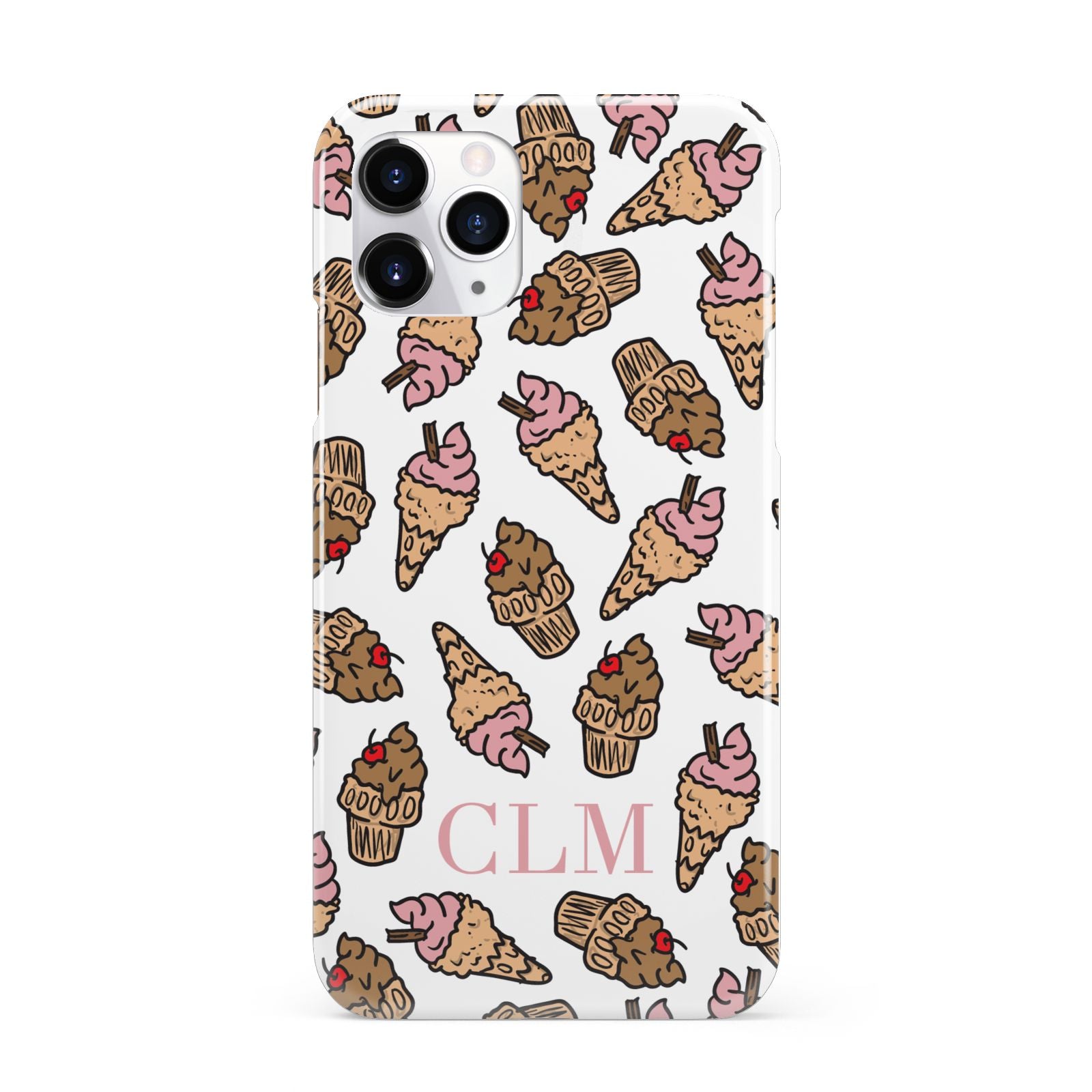 Personalised Ice Creams Initials iPhone 11 Pro 3D Snap Case
