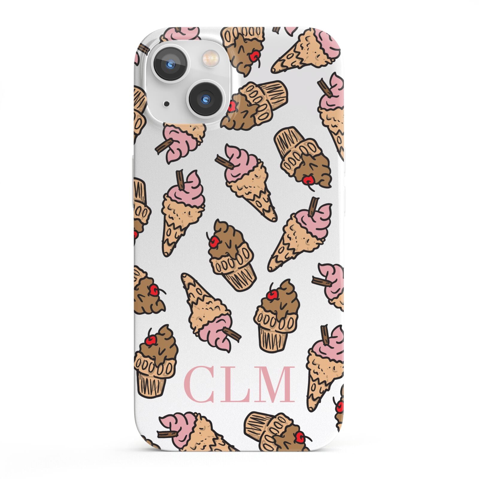Personalised Ice Creams Initials iPhone 13 Full Wrap 3D Snap Case
