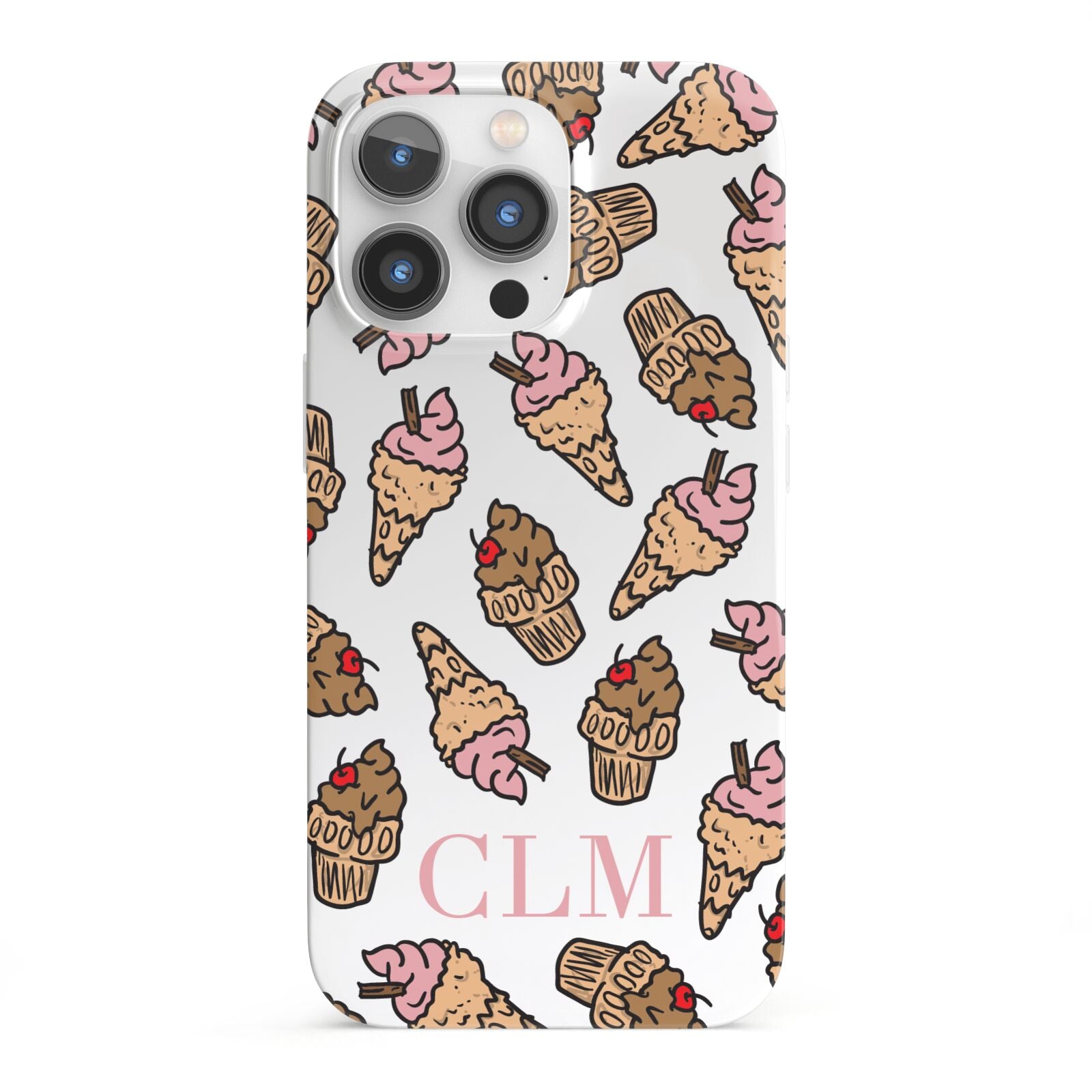 Personalised Ice Creams Initials iPhone 13 Pro Full Wrap 3D Snap Case