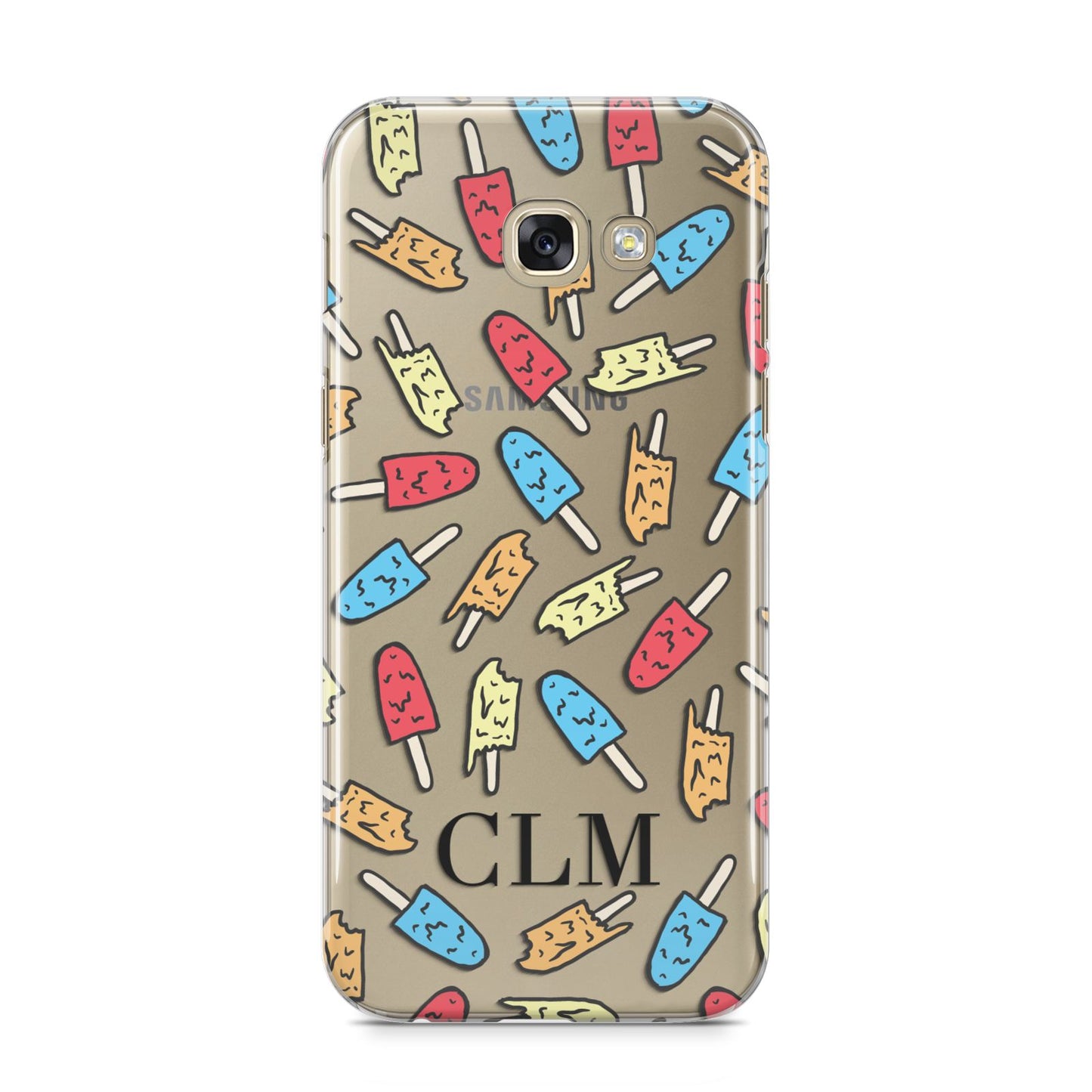Personalised Ice Lolly Initials Samsung Galaxy A5 2017 Case on gold phone