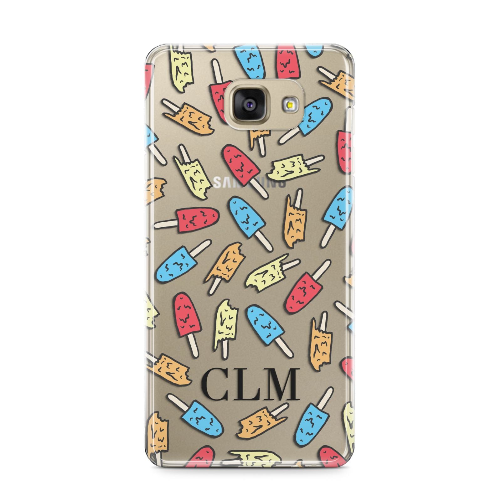 Personalised Ice Lolly Initials Samsung Galaxy A9 2016 Case on gold phone