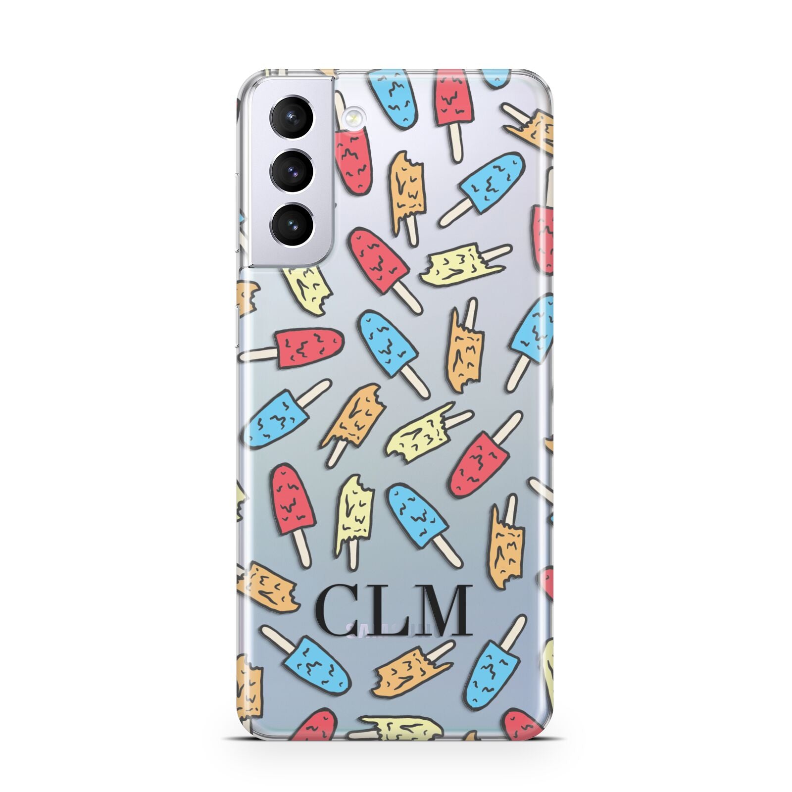 Personalised Ice Lolly Initials Samsung S21 Plus Phone Case