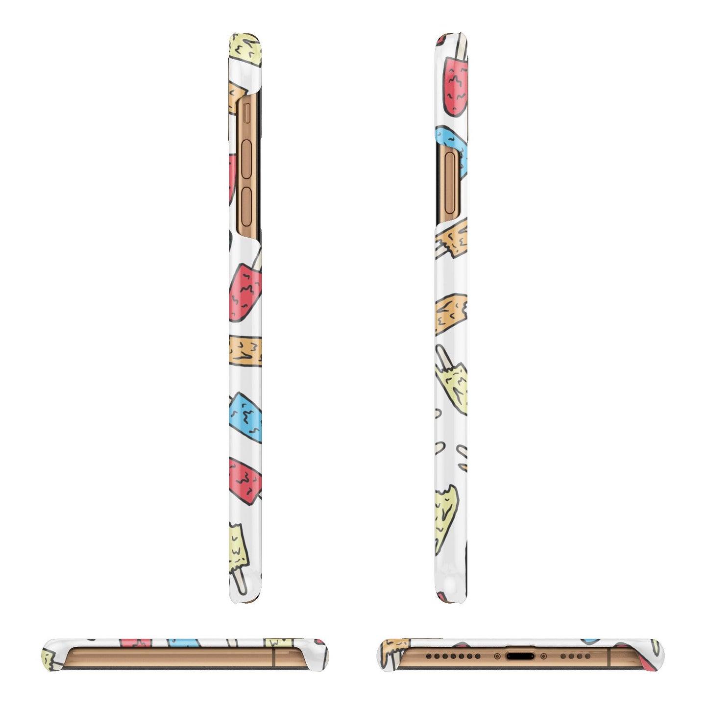 Personalised Ice Lolly Initials iPhone 11 Pro Max 3D Snap Case Angle Images