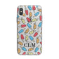 Personalised Ice Lolly Initials iPhone X Bumper Case on Silver iPhone Alternative Image 1