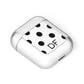 Personalised Initial Black Dots AirPods Case Laid Flat