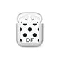 Personalised Initial Black Dots AirPods Case