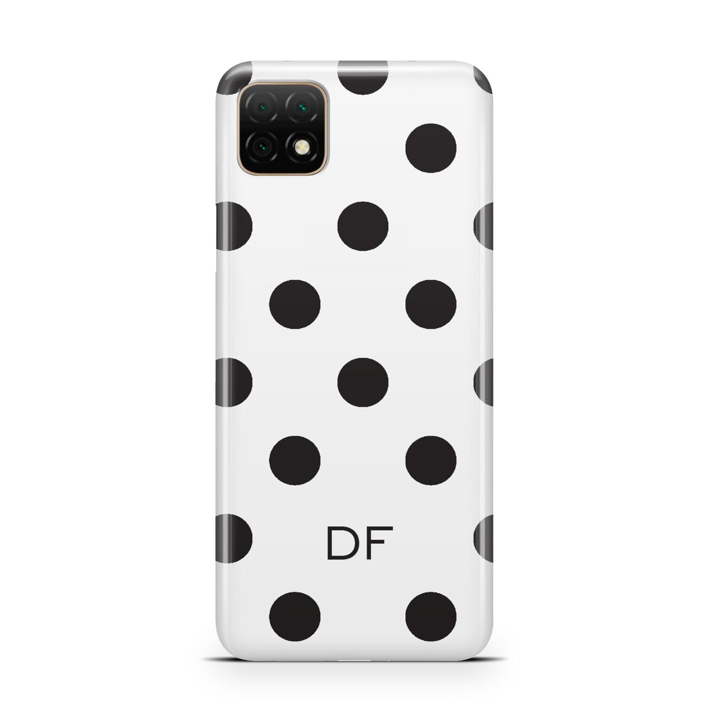 Personalised Initial Black Dots Huawei Enjoy 20 Phone Case