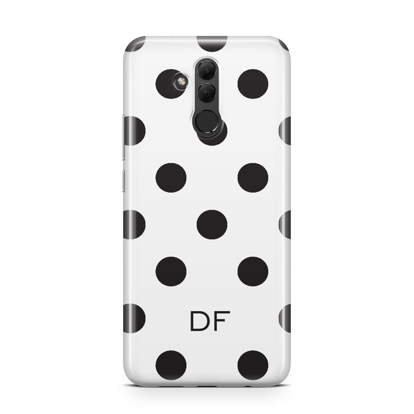 Personalised Initial Black Dots Huawei Mate 20 Lite