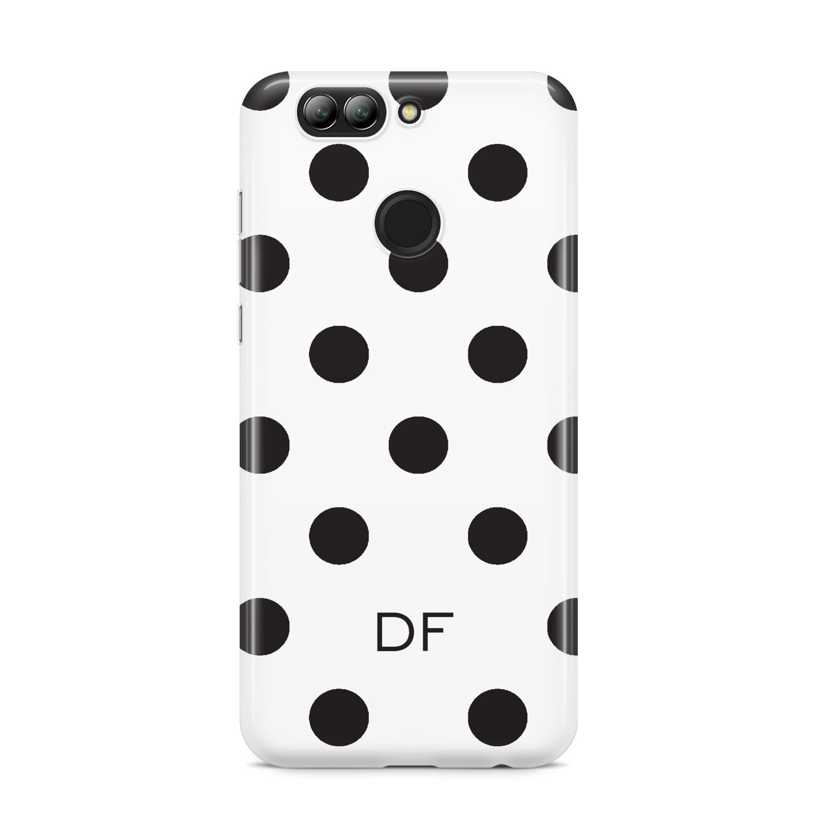 Personalised Initial Black Dots Huawei Nova 2s Phone Case