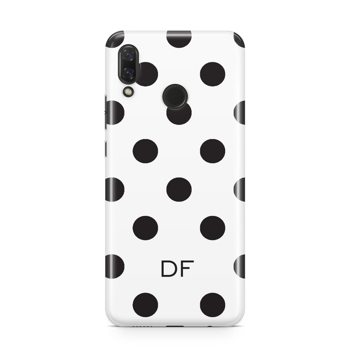 Personalised Initial Black Dots Huawei Nova 3 Phone Case