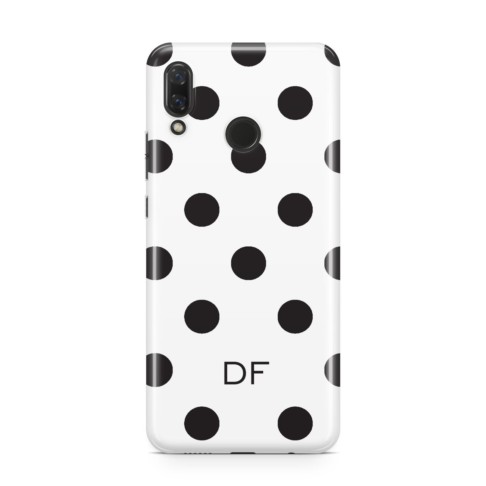 Personalised Initial Black Dots Huawei Nova 3 Phone Case
