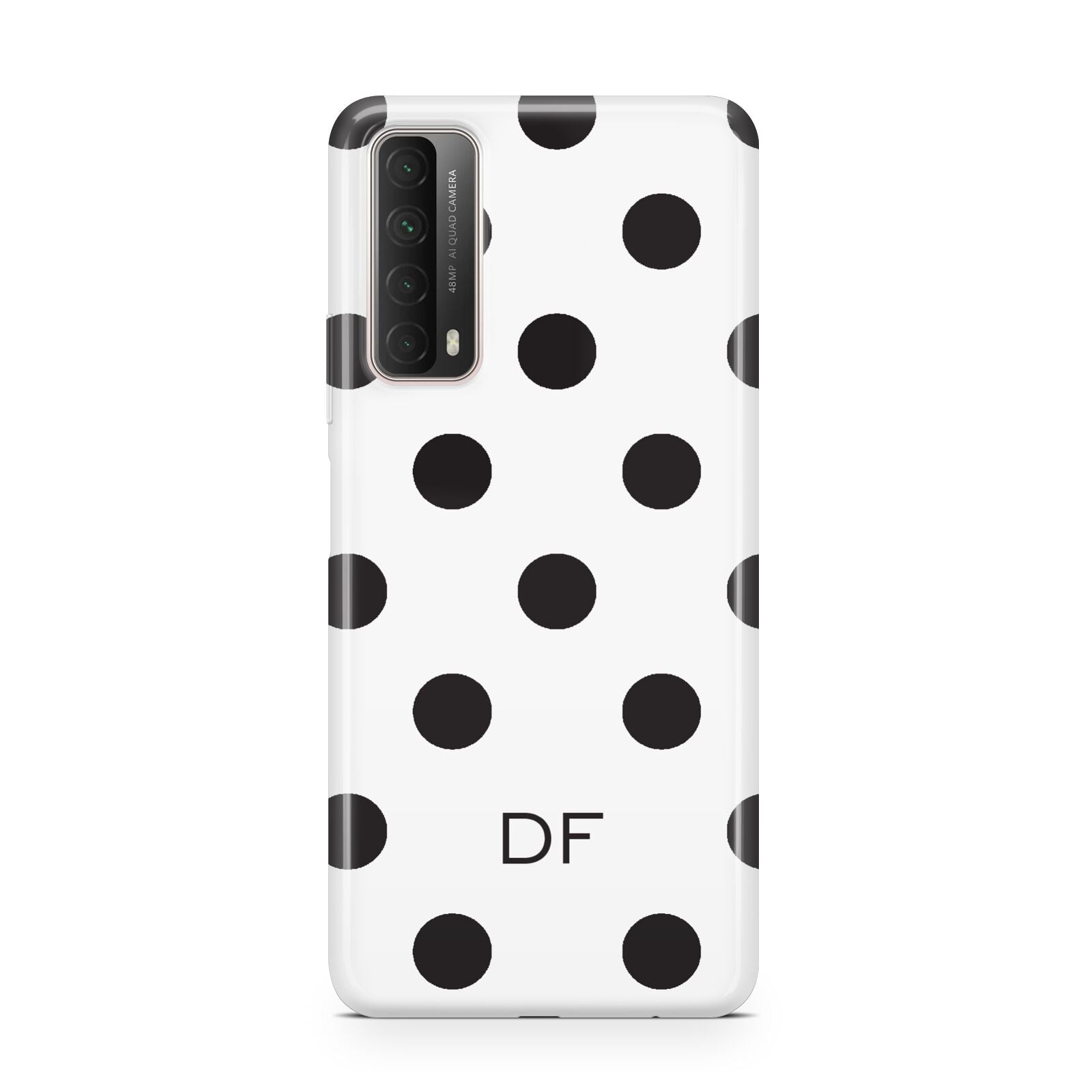 Personalised Initial Black Dots Huawei P Smart 2021