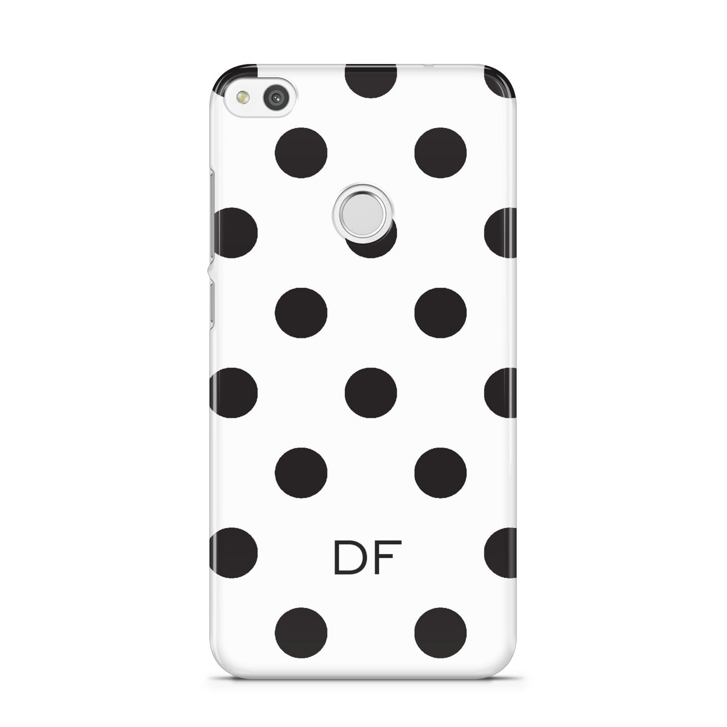 Personalised Initial Black Dots Huawei P8 Lite Case