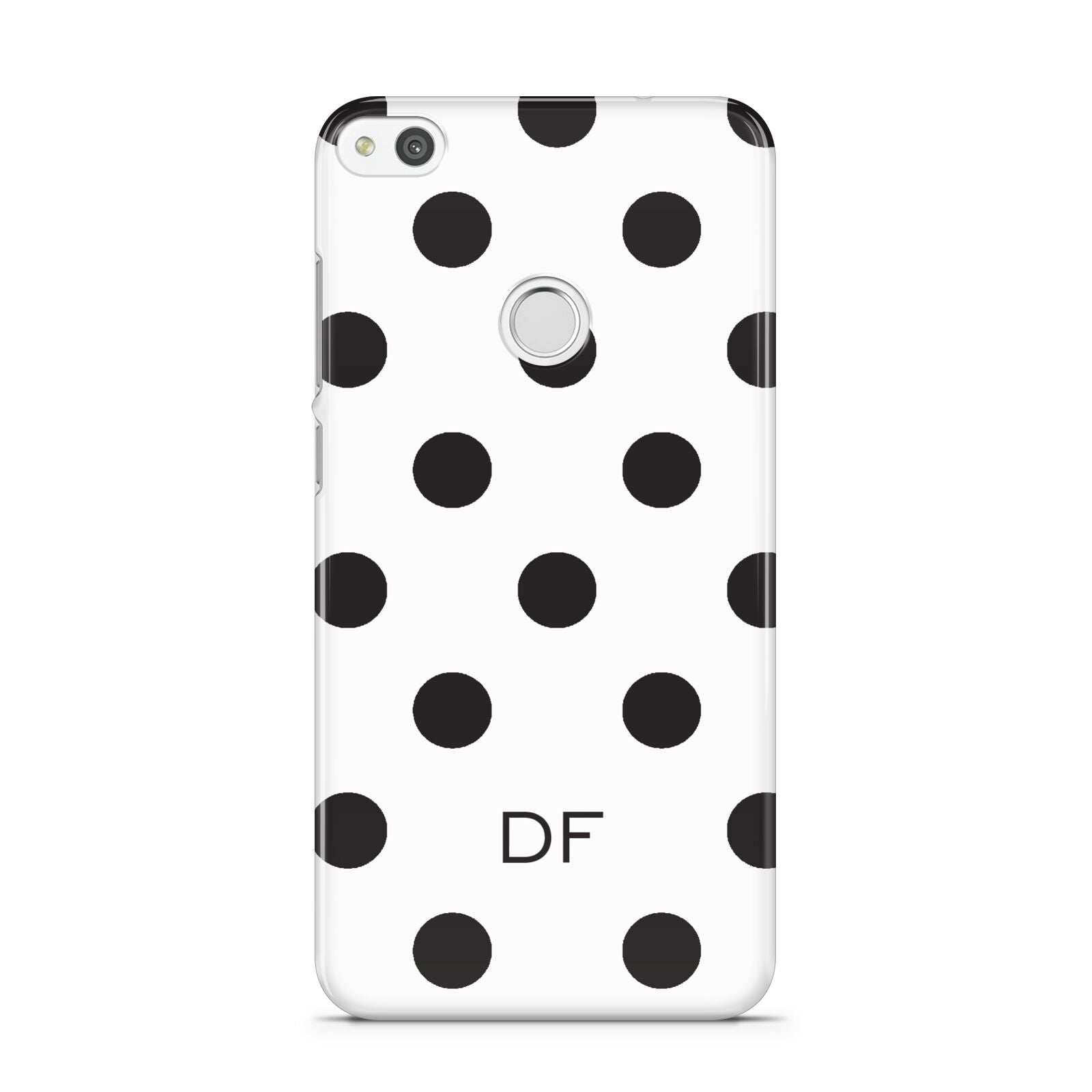 Personalised Initial Black Dots Huawei P8 Lite Case