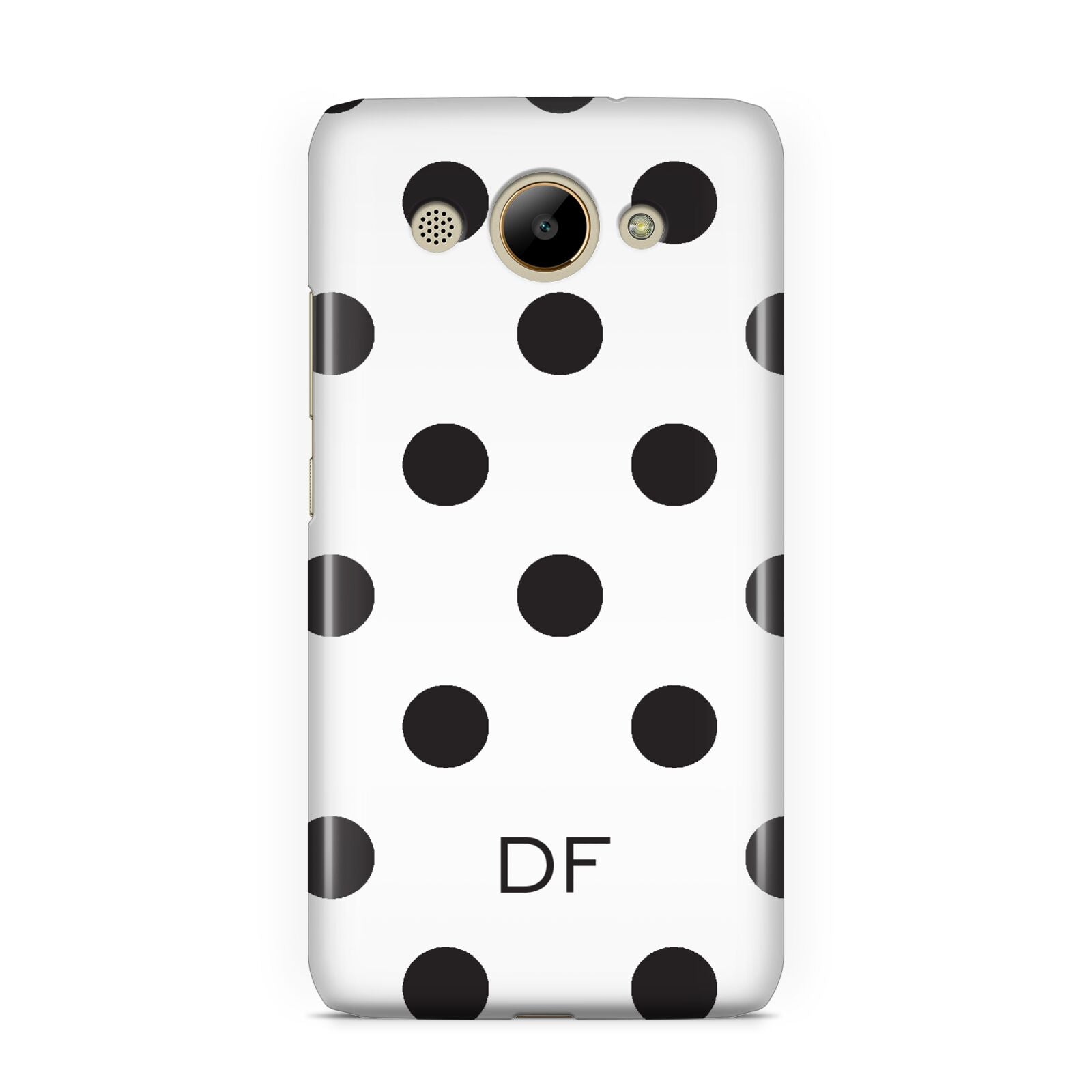 Personalised Initial Black Dots Huawei Y3 2017