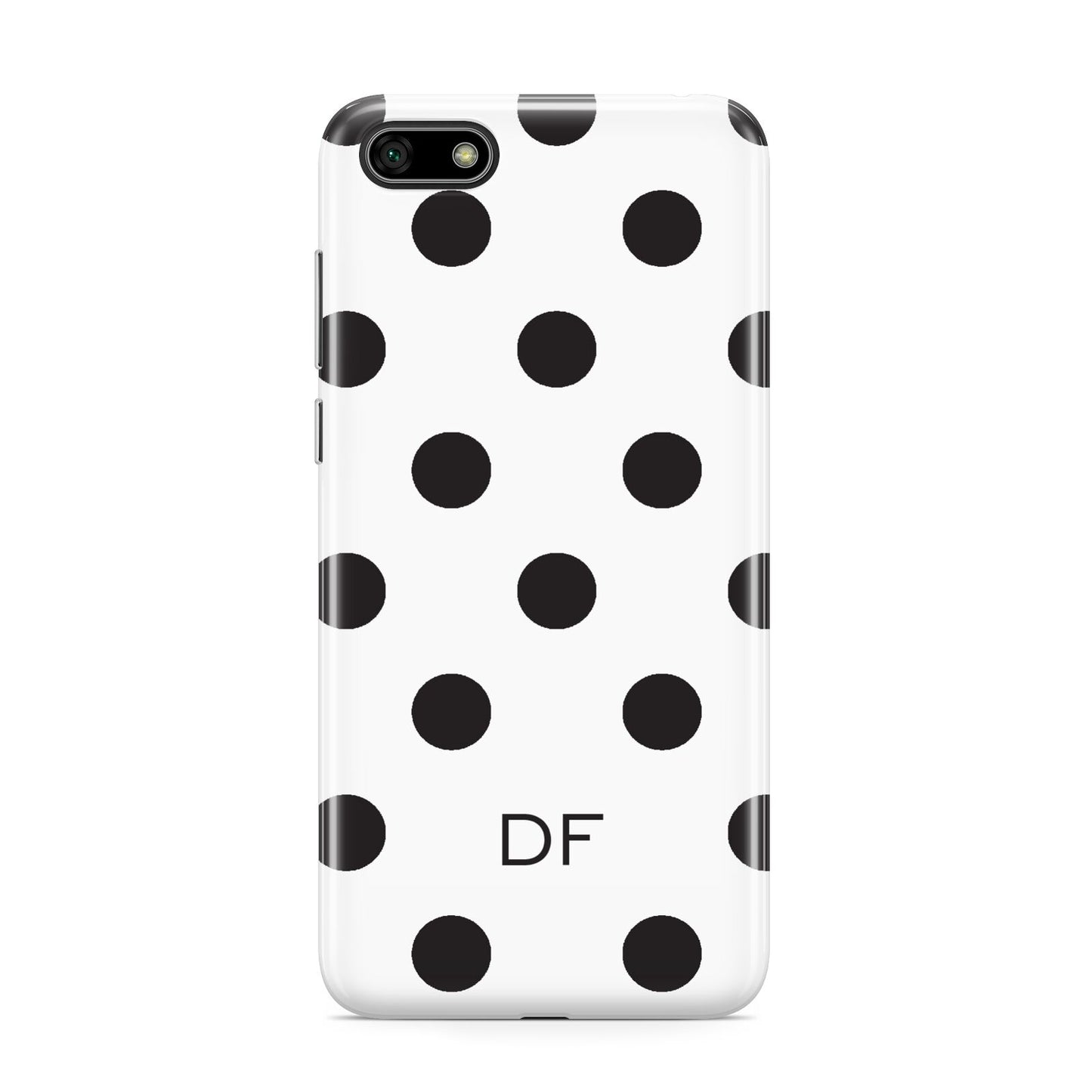 Personalised Initial Black Dots Huawei Y5 Prime 2018 Phone Case