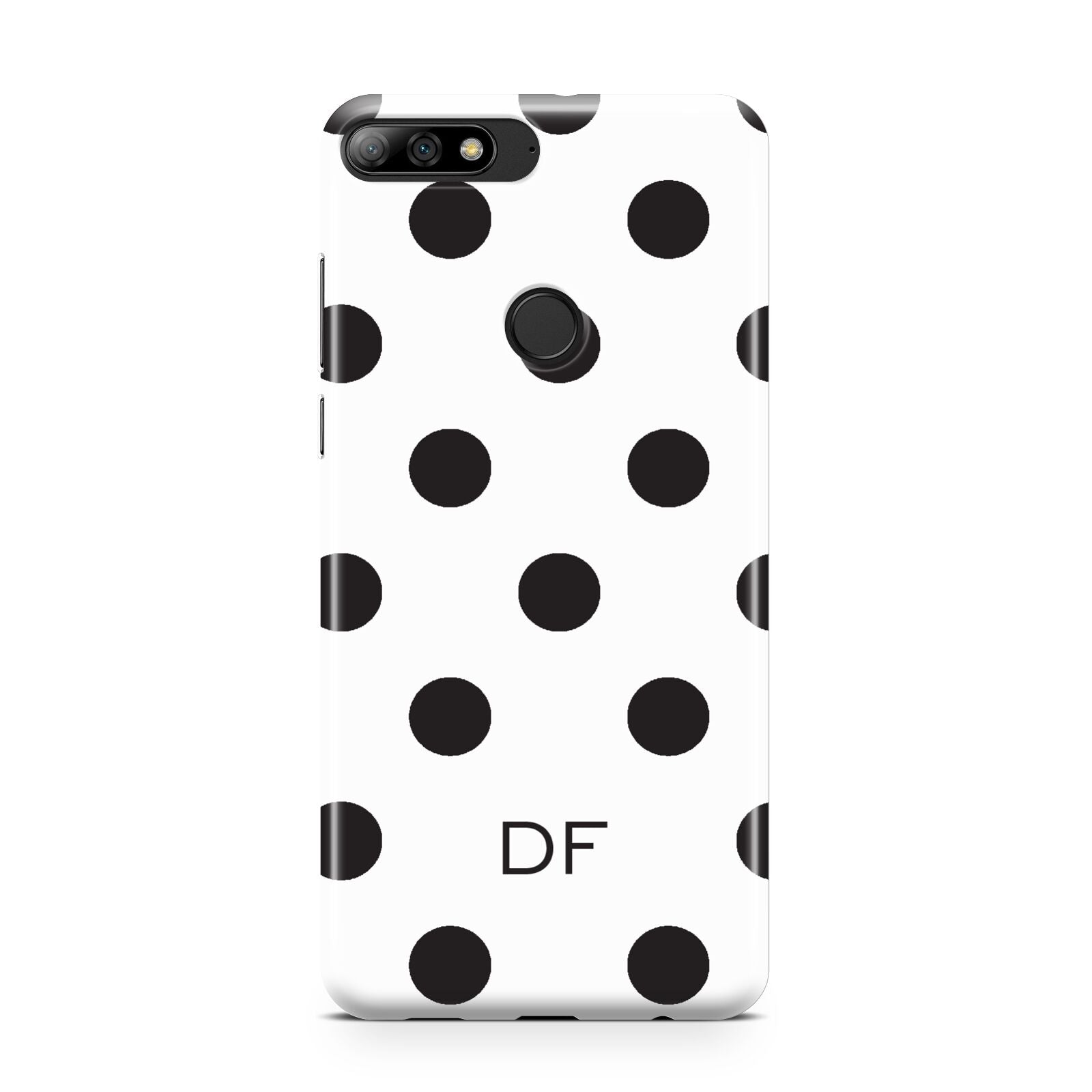 Personalised Initial Black Dots Huawei Y7 2018