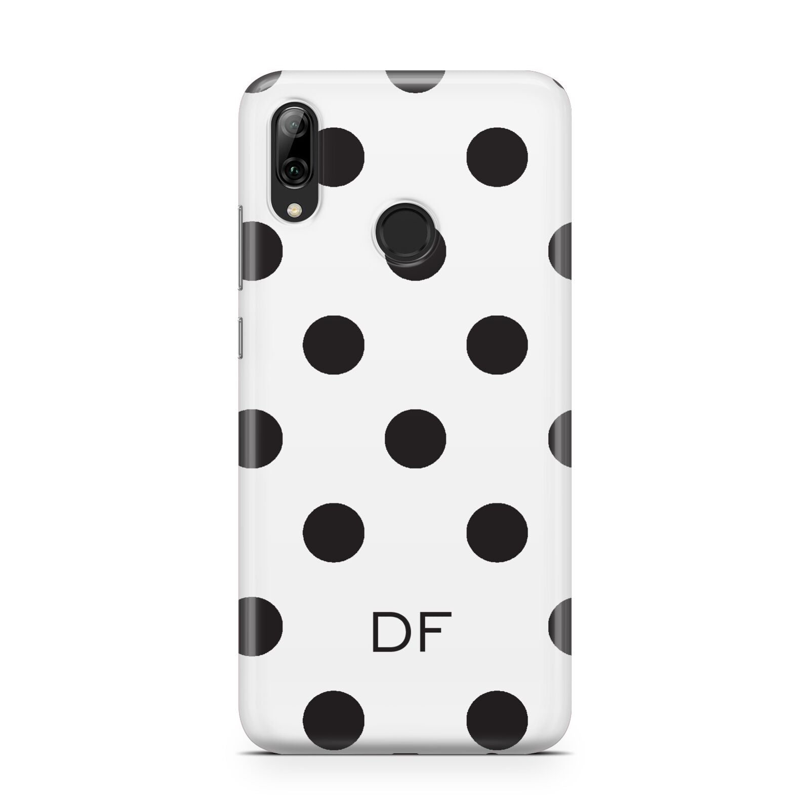 Personalised Initial Black Dots Huawei Y7 2019