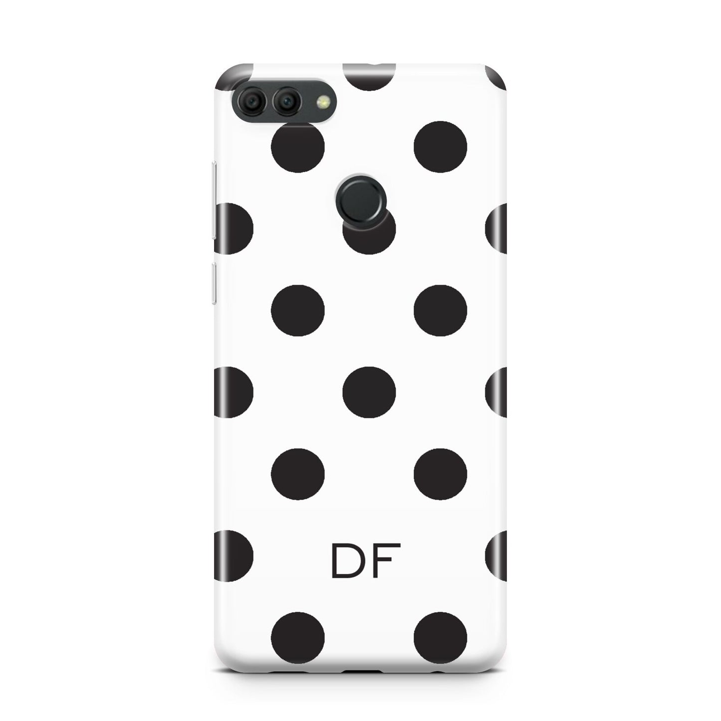 Personalised Initial Black Dots Huawei Y9 2018