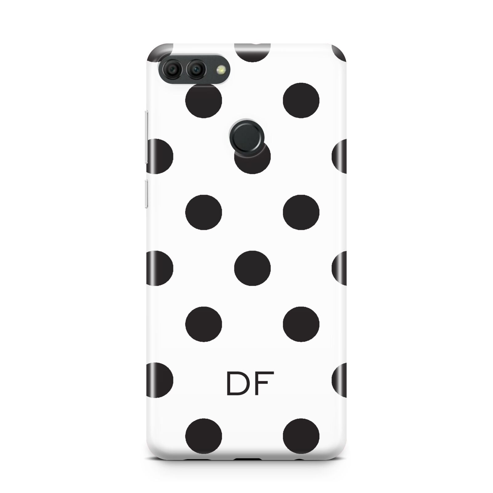 Personalised Initial Black Dots Huawei Y9 2018