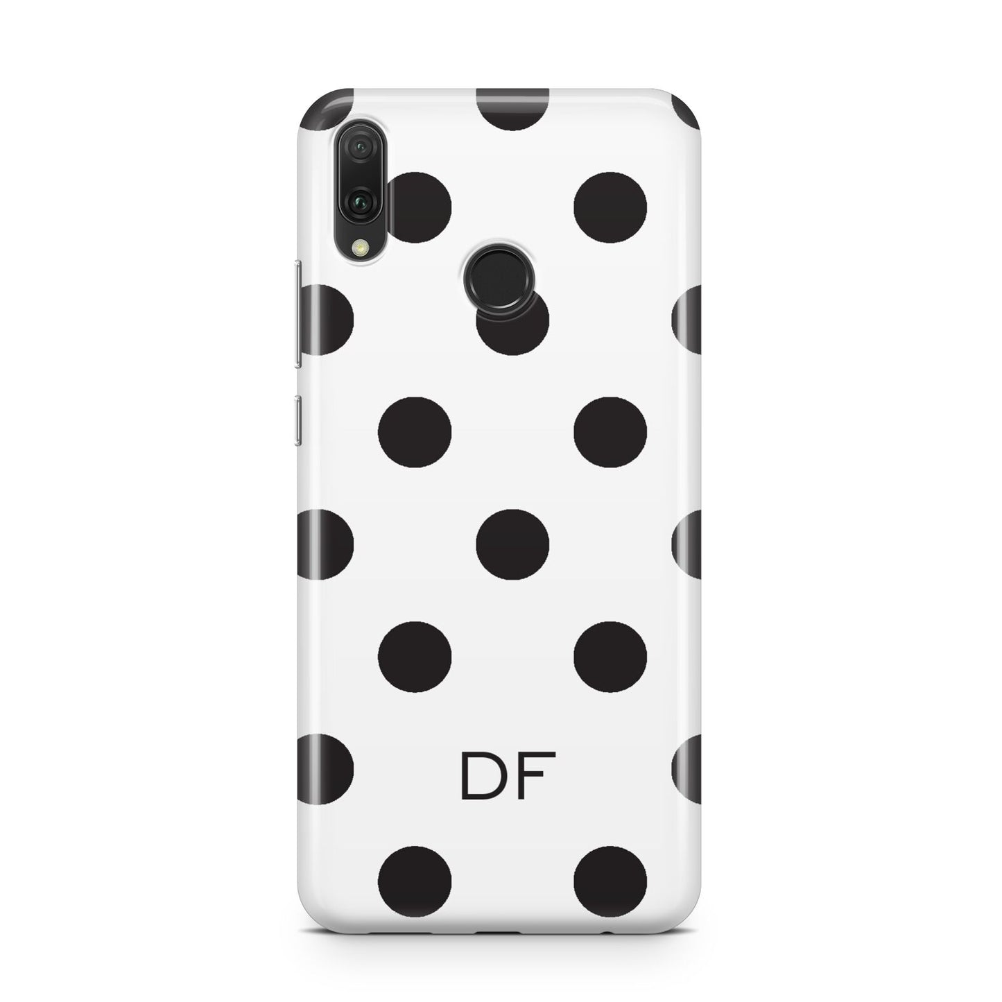 Personalised Initial Black Dots Huawei Y9 2019