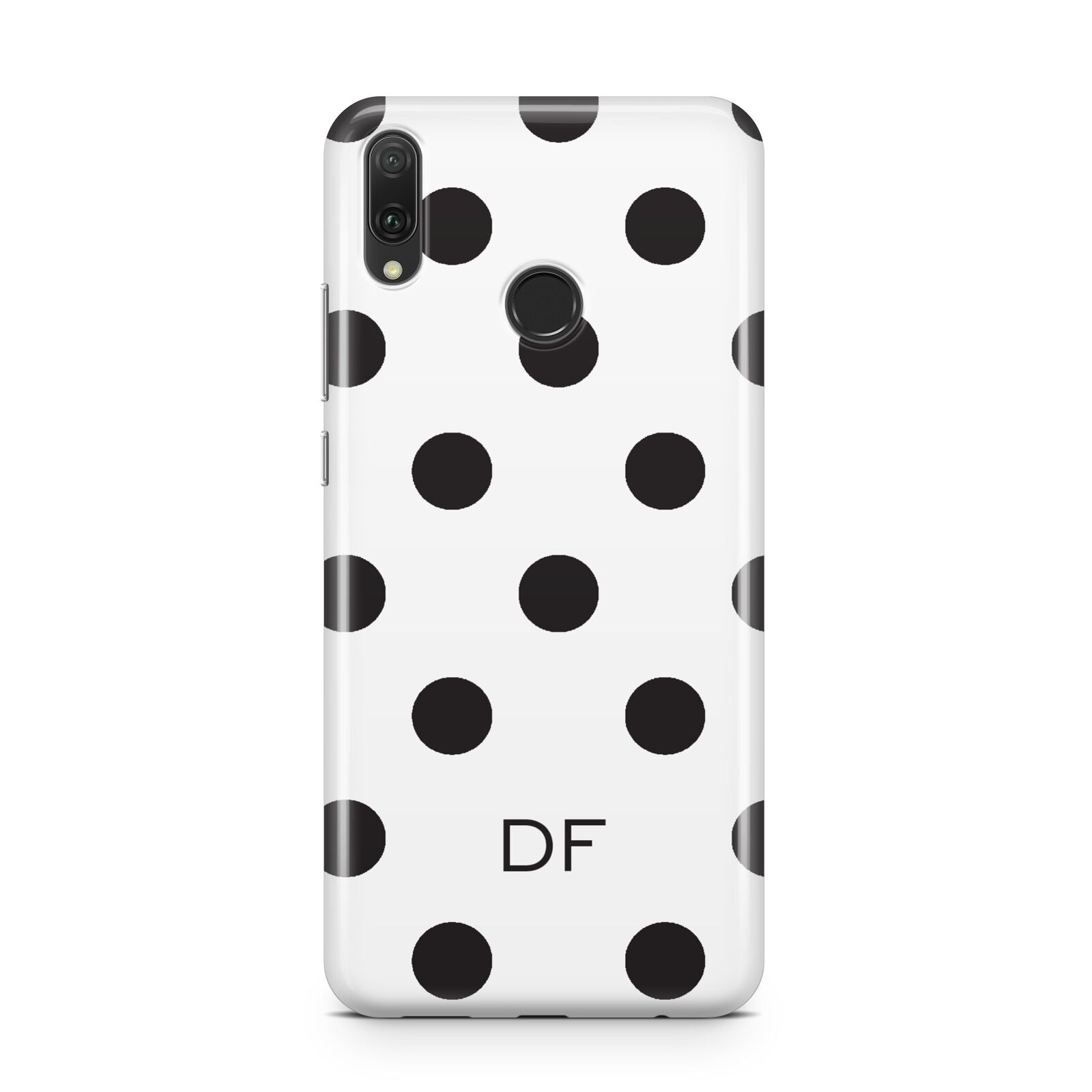 Personalised Initial Black Dots Huawei Y9 2019