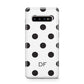 Personalised Initial Black Dots Protective Samsung Galaxy Case