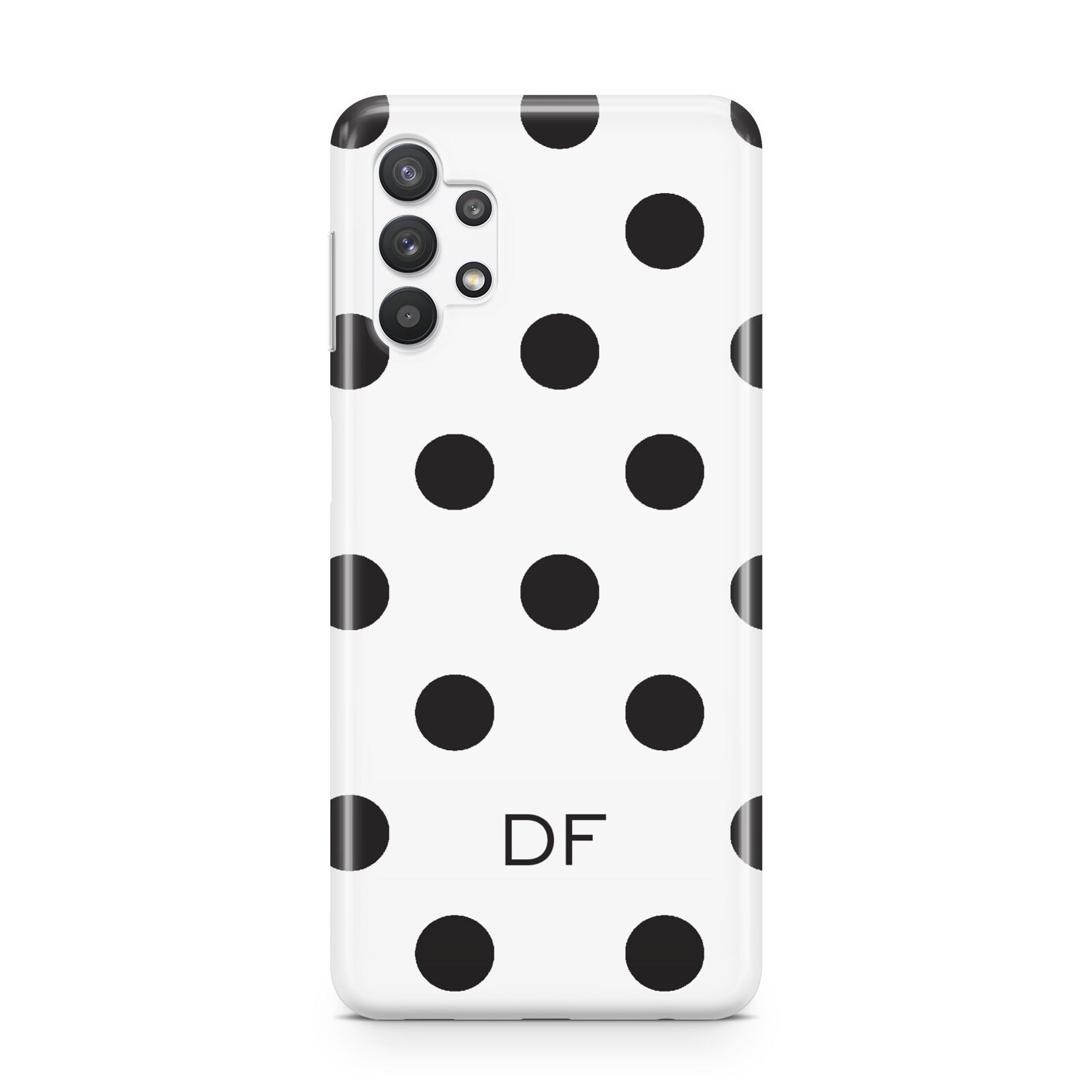 Personalised Initial Black Dots Samsung A32 5G Case