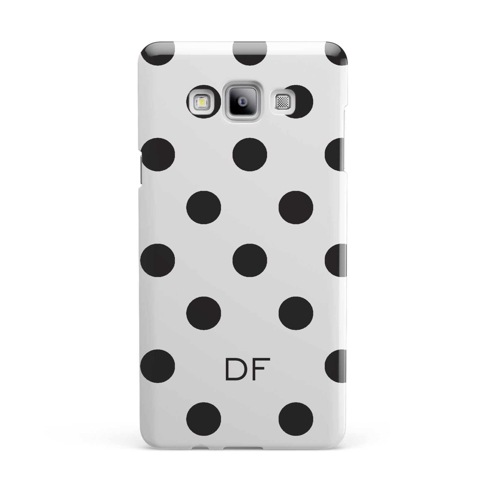 Personalised Initial Black Dots Samsung Galaxy A7 2015 Case