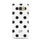 Personalised Initial Black Dots Samsung Galaxy A7 2016 Case on gold phone
