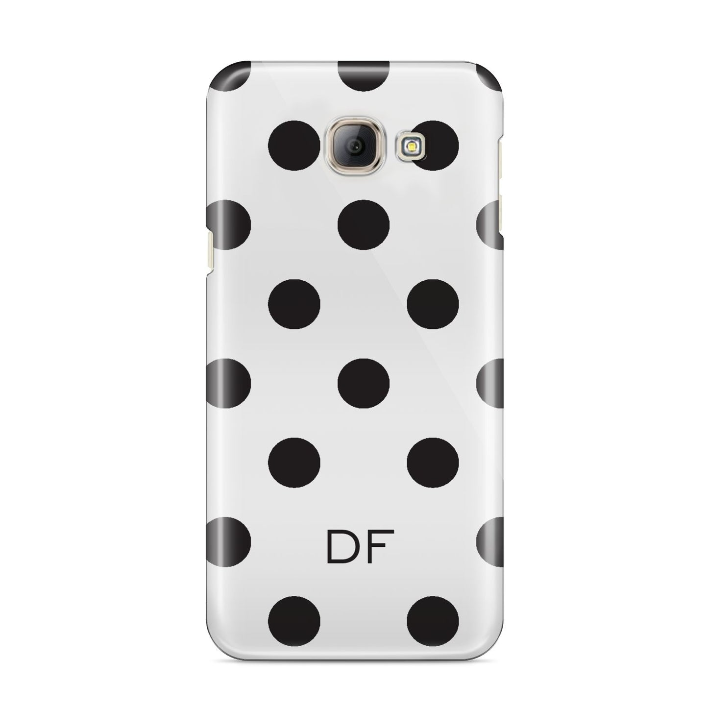 Personalised Initial Black Dots Samsung Galaxy A8 2016 Case