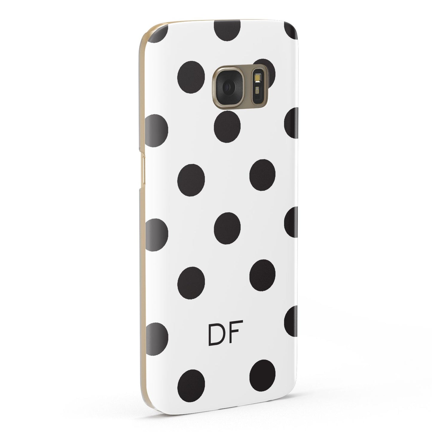Personalised Initial Black Dots Samsung Galaxy Case Fourty Five Degrees