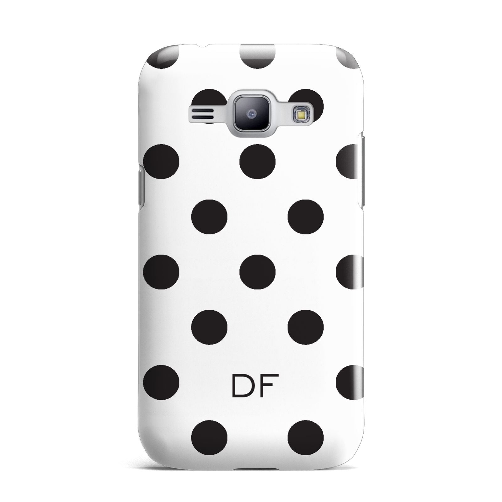 Personalised Initial Black Dots Samsung Galaxy J1 2015 Case