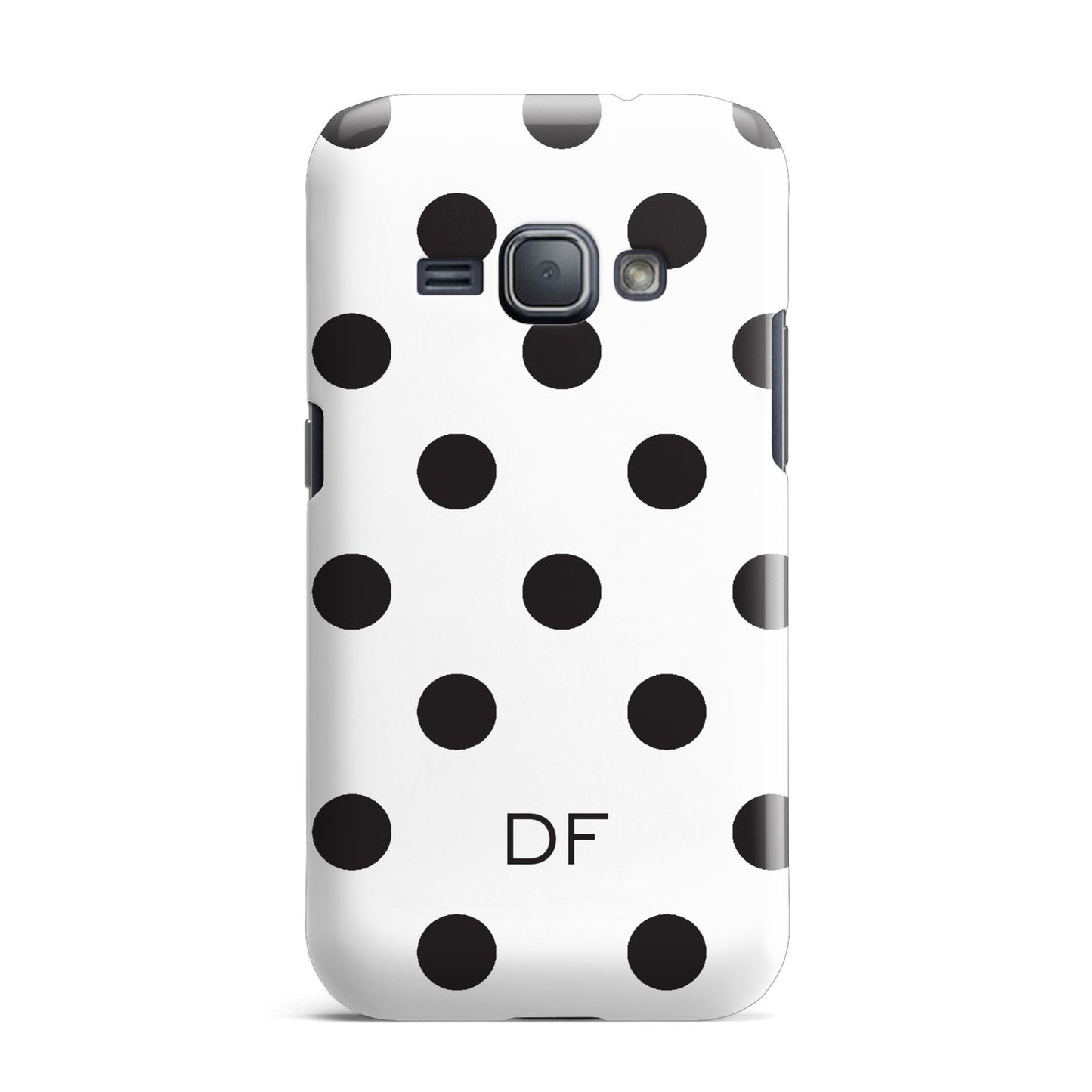 Personalised Initial Black Dots Samsung Galaxy J1 2016 Case