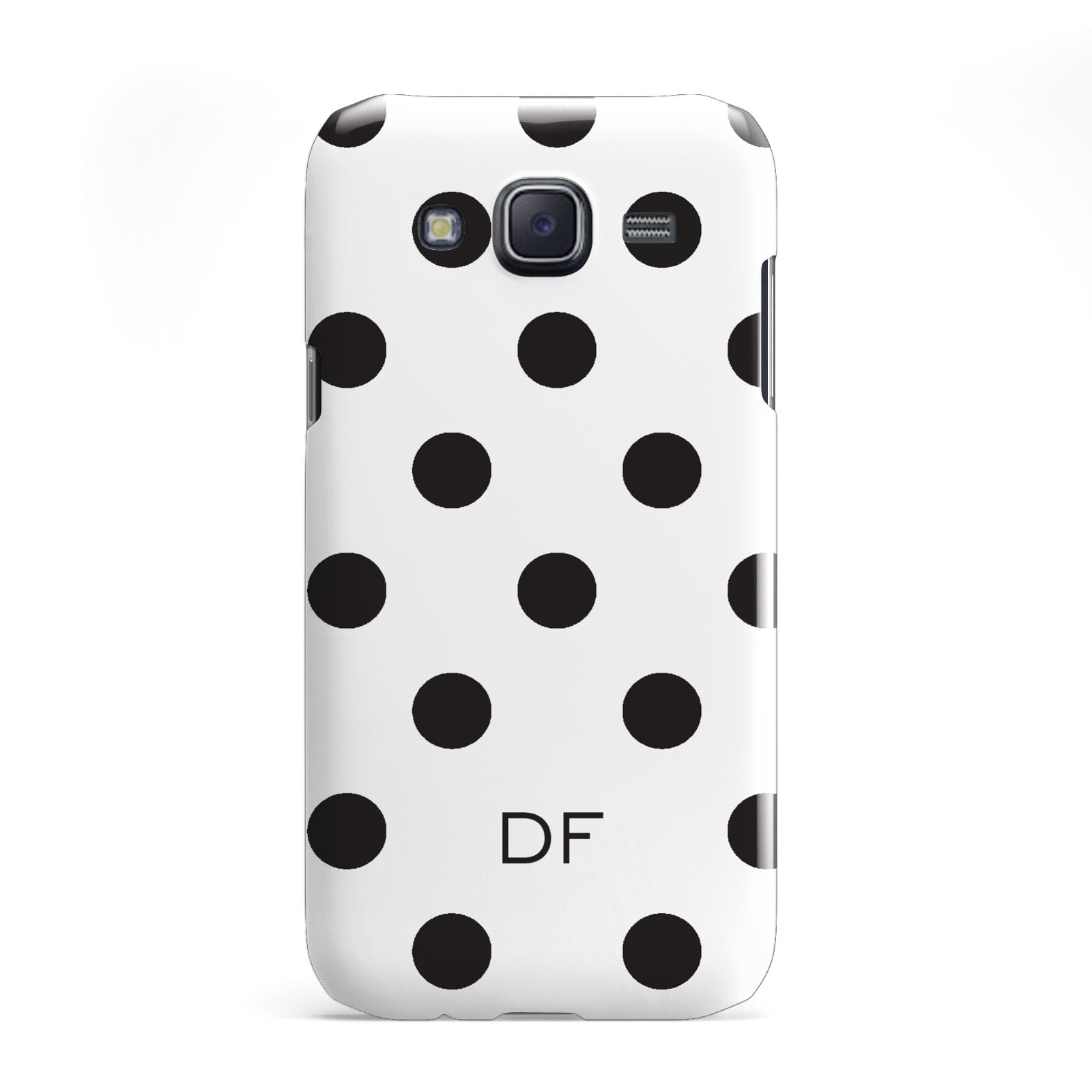 Personalised Initial Black Dots Samsung Galaxy J5 Case