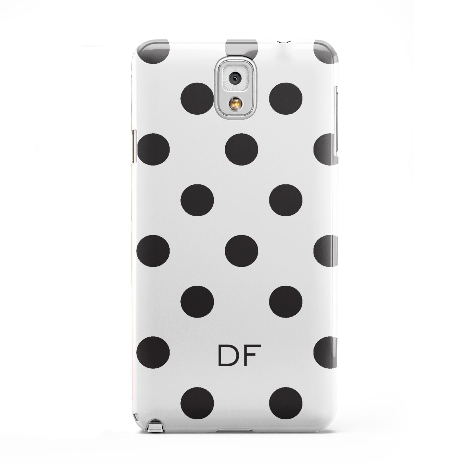 Personalised Initial Black Dots Samsung Galaxy Note 3 Case