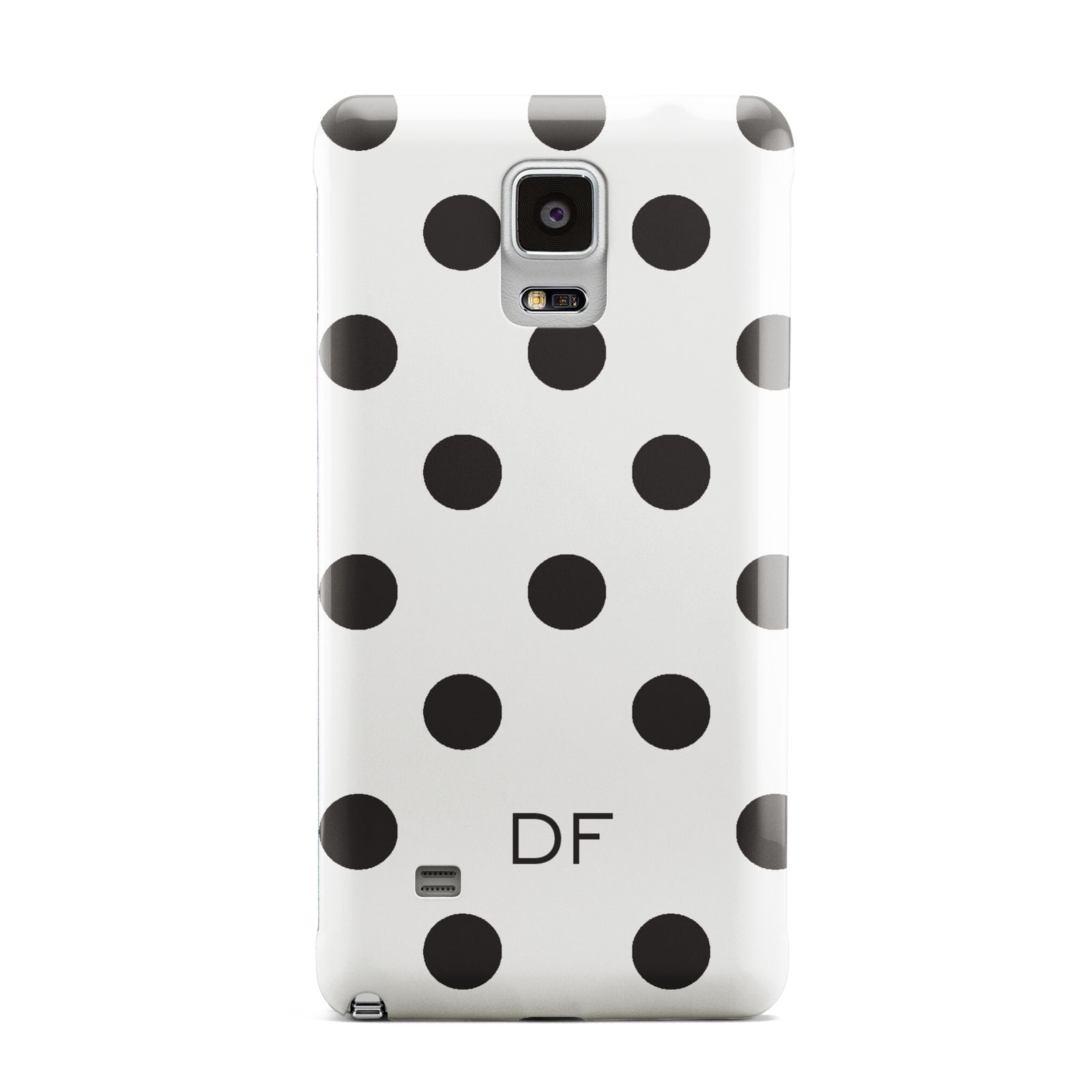 Personalised Initial Black Dots Samsung Galaxy Note 4 Case