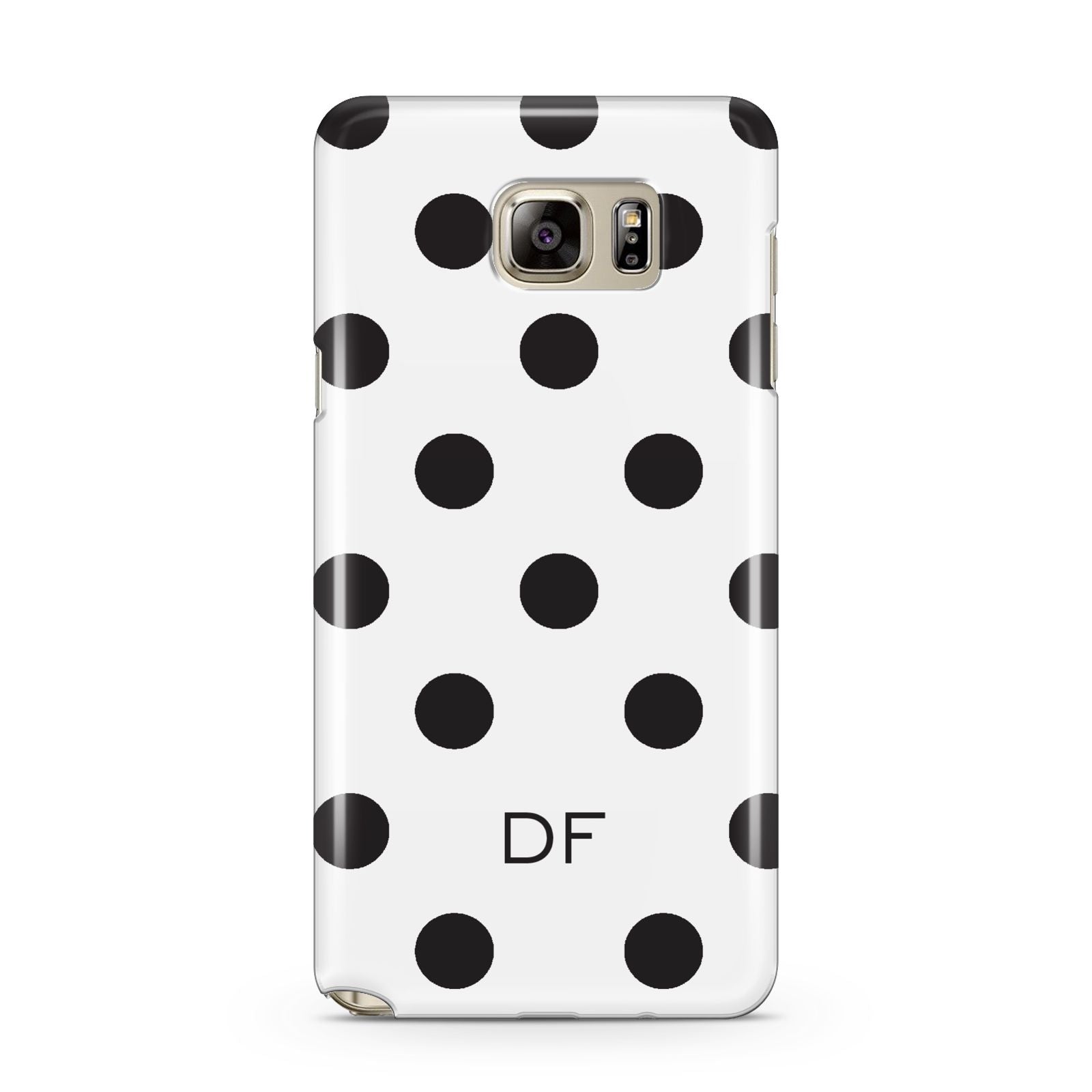 Personalised Initial Black Dots Samsung Galaxy Note 5 Case