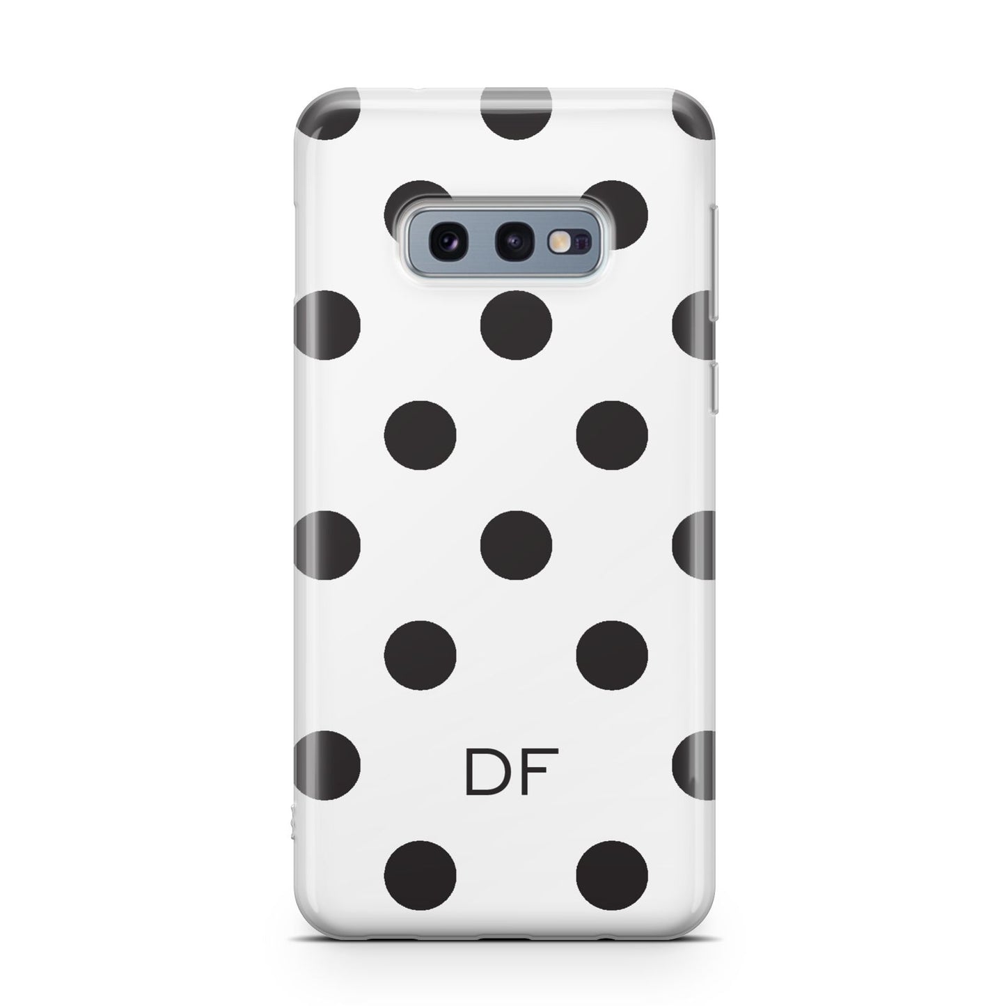 Personalised Initial Black Dots Samsung Galaxy S10E Case