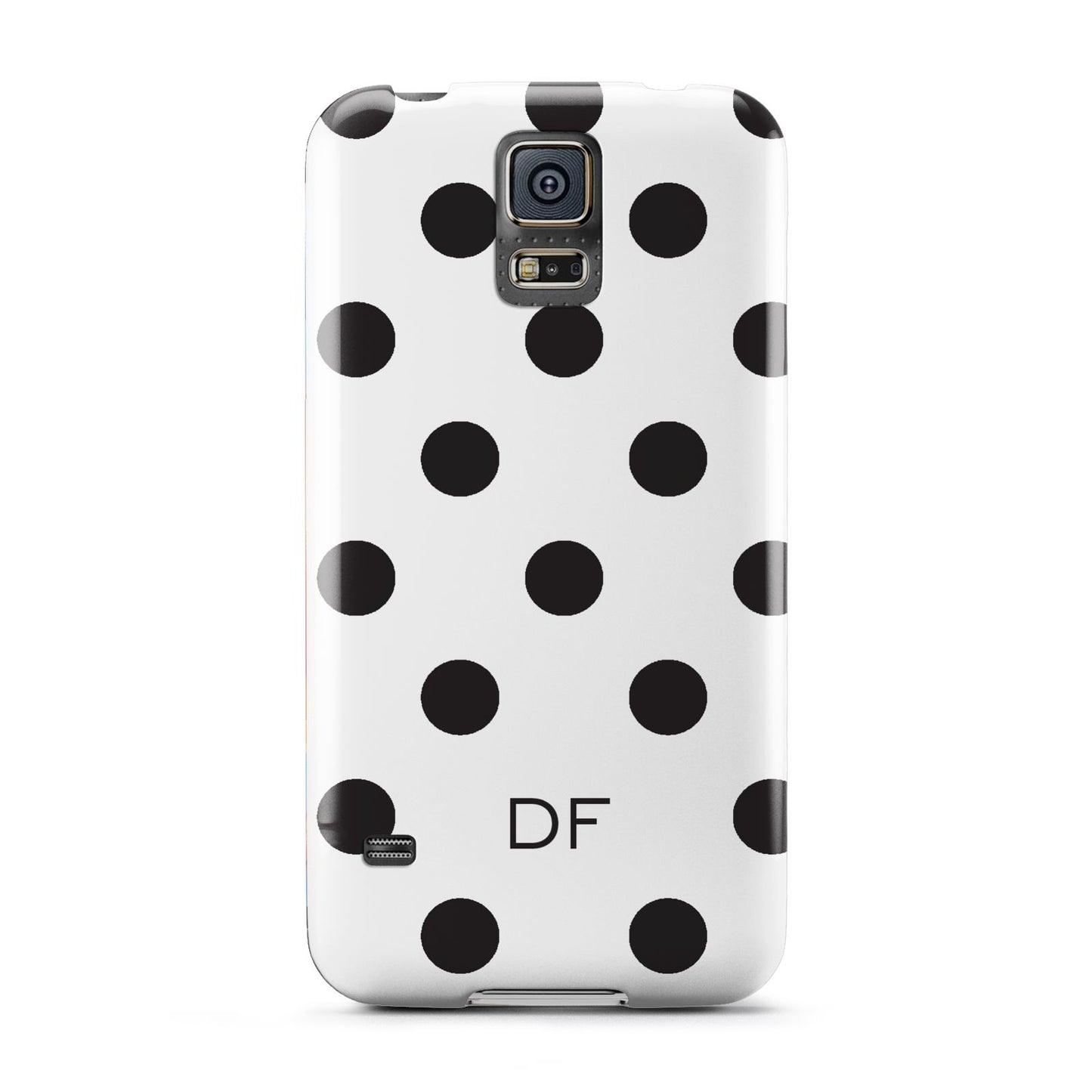 Personalised Initial Black Dots Samsung Galaxy S5 Case