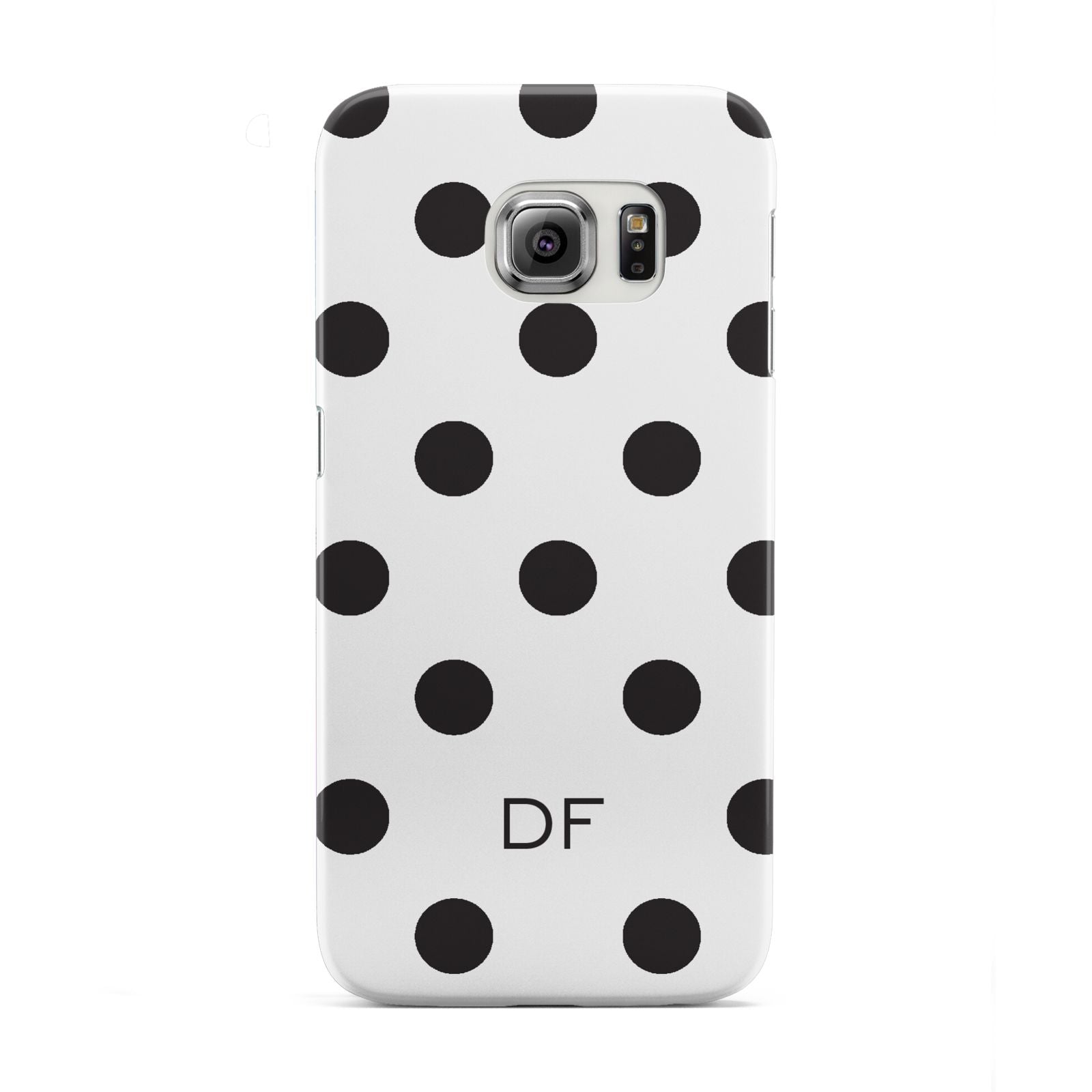 Personalised Initial Black Dots Samsung Galaxy S6 Edge Case